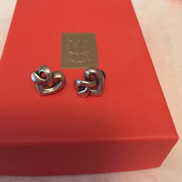 James avery sterling silver heart earrings