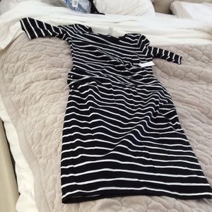 Striped maternity dress