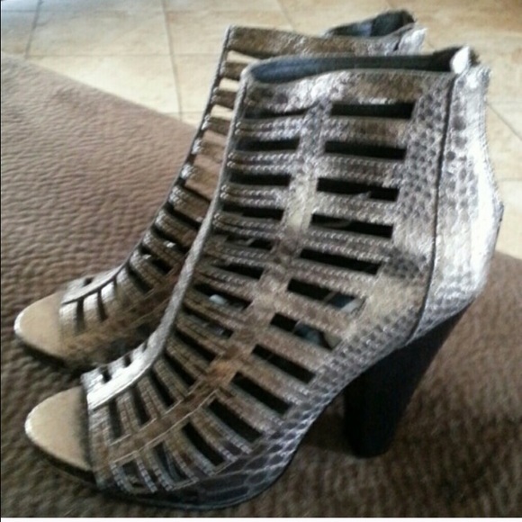 Steven Madden Silver Caged Bootie