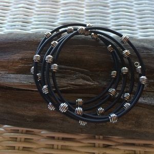 Black an sliver bracelet