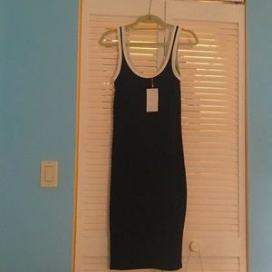 Black bodycon jersey dress