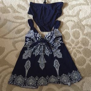 Bandana print swim dress