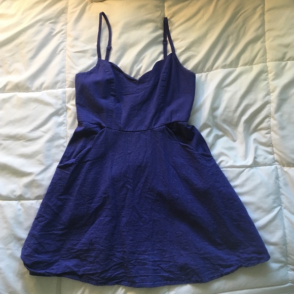 Royal blue mini dress
