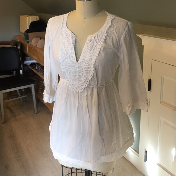 Mossimo Supply Co. Tops - Pretty Embroidered Tunic with Waist Ties
