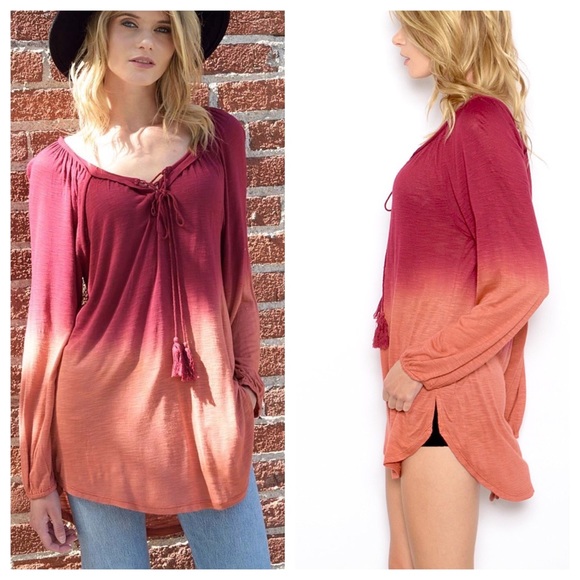 Bundled SOLD ♨️ Dip Dye Knit Top - Picture 3 of 3