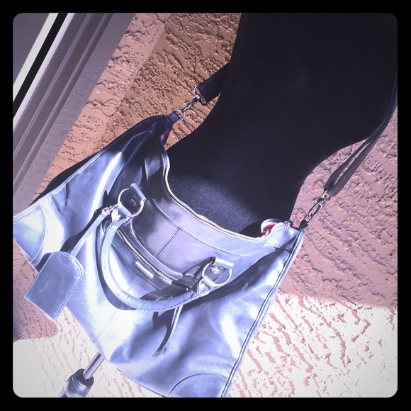 Victoria's Secret leather crossbody luggage bag