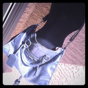 Victoria's Secret leather crossbody luggage bag