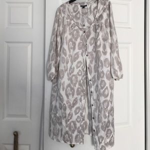 Cheetah print shirt dress