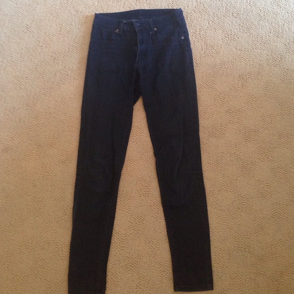Carmar high waisted dark wash skinny jeans