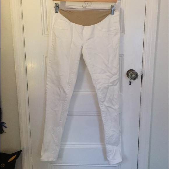 jessica simpson white maternity jeans
