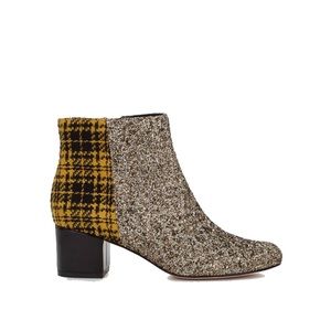Sam Edelman plaid glitter boots size 8.5