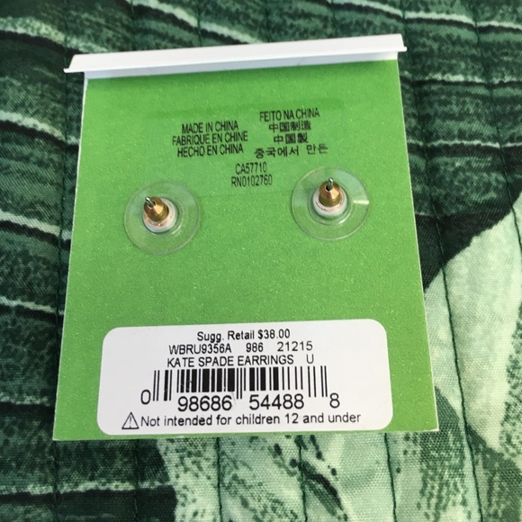 Kate Spade multi glitter studs - Picture 2 of 2