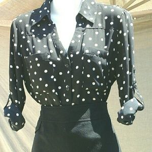 Express Portafino polka dot shirt