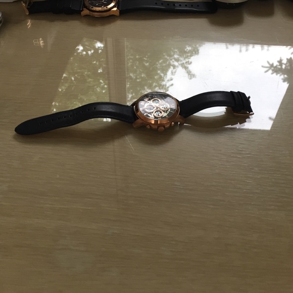 FOSSIL Multi Function Navy Leather Men's Watch - Picture 2 of 4