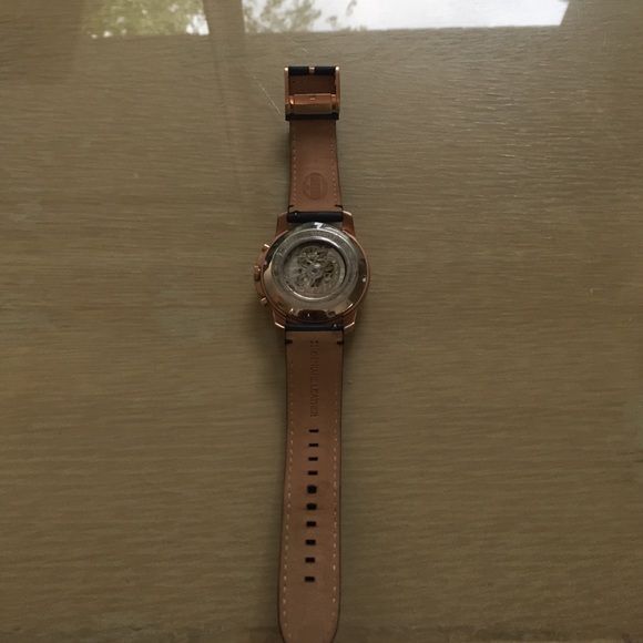 FOSSIL Multi Function Navy Leather Men's Watch - Picture 3 of 4