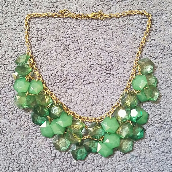 Green & gold necklace