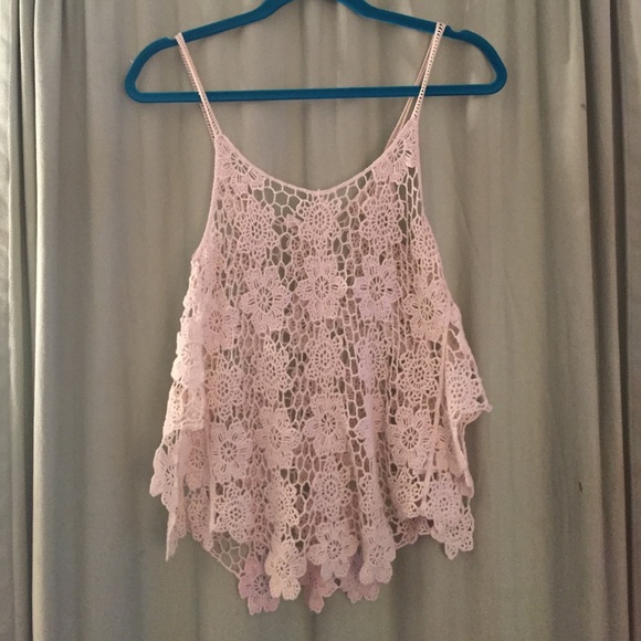Floral crochet tank top