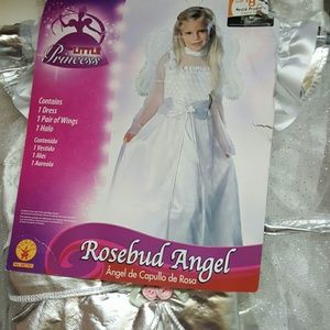 Girls Rosebud Angel Costume never worn  size 10-12