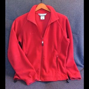 Red Columbia Fleece Jacket medium