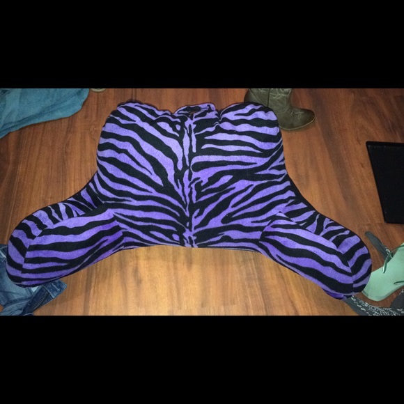 Purple zebra print chair pillow