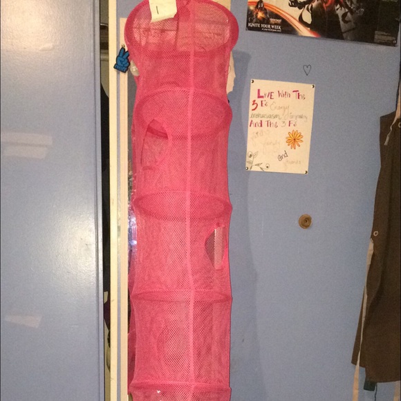 Pink closet organizer