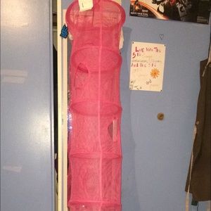 Pink closet organizer