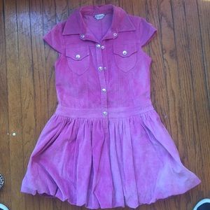 Cute faux velvet babydoll dress - light purple
