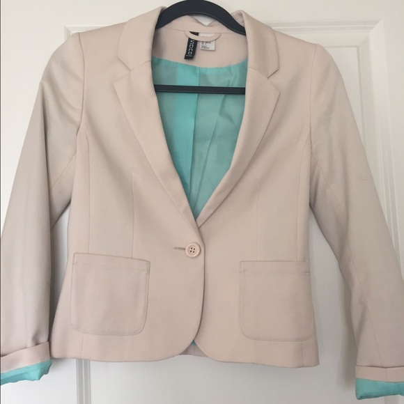 Divided (by H&M) Ivory/Blush Blazer, size 2