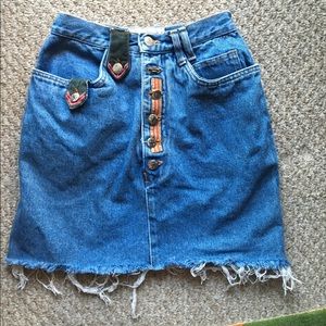Biscote Paris Jean Vintage Skirt Size Small