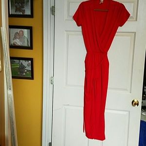Red jumpsuit size L never worn