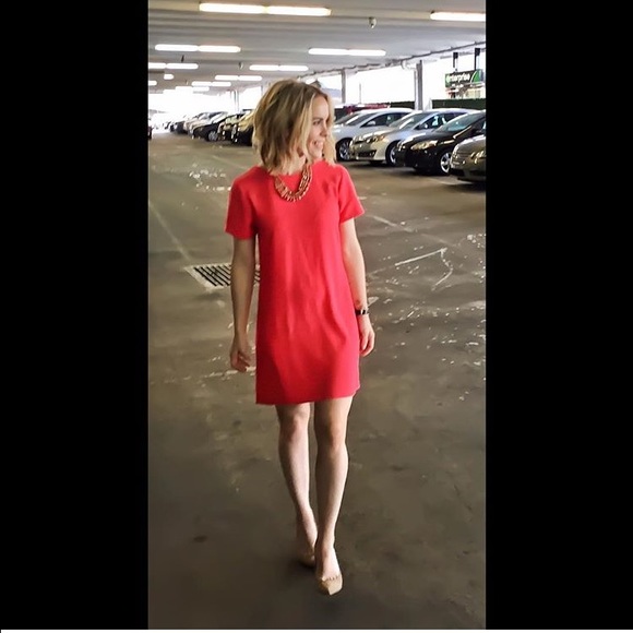 Coral Shift Dress