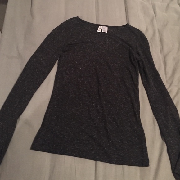 Dark dark grey heathered long sleeve from h&m
