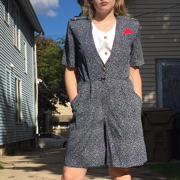 80s RETRO POLKA DOT ROMPER