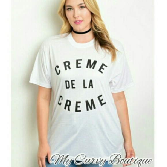 "Creme De La Creme" Graphic Top - Picture 1 of 2