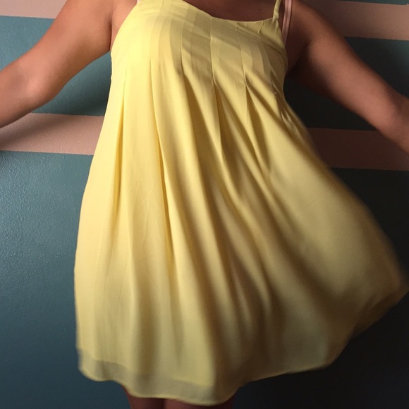Yellow sheer dress