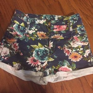 Denim high waist shorts