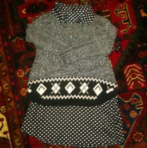 Sweater + inside collared shirt