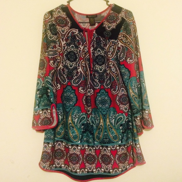 Susan Lawrence Tops - ✅Susan Lawrence ✅ Drawstring Printed tunic