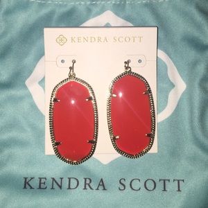 New Red Daniella Kendra Scott Earrings LARGE