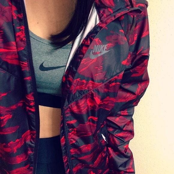 nike red camo jacket