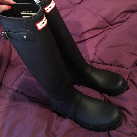 Hunter boots 8 black
