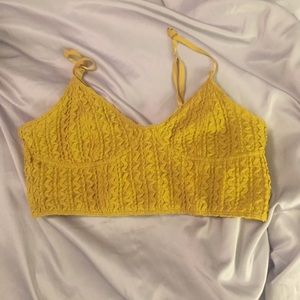 Yellow crop top