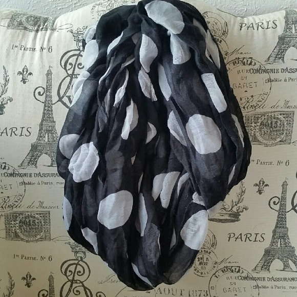Big Polka Dot Infinity Scarf