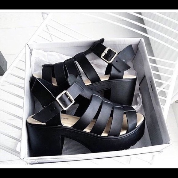 Black Strappy Sandals