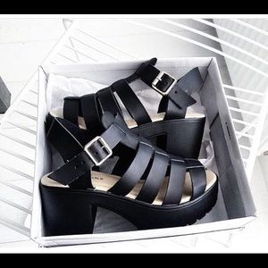 Black Strappy Sandals