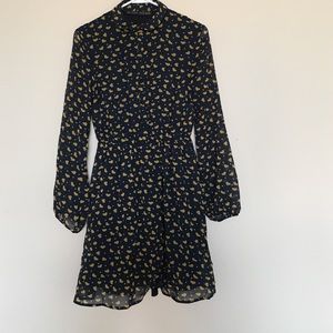 Zara Navy Blue w/Yellow Hearts Dress