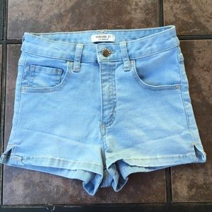 High Waisted Forever 21 Light Wash Shorts
