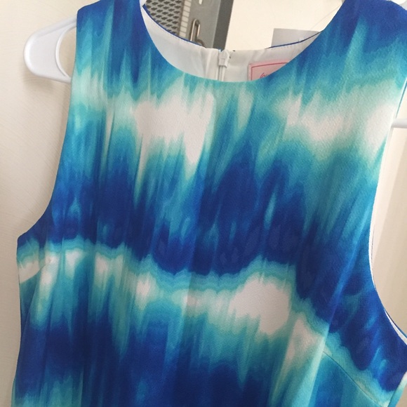 Blue tie dye dress