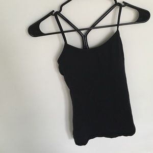 Black lululemon tank w built in bra