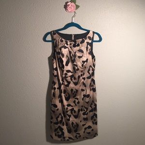 Ann Taylor Tan Leopard Dress